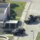 Scene outside Marjory Stoneman Douglas High School in Parkland, Fla., on Feb. 14, 2017 (CBS screenshot)